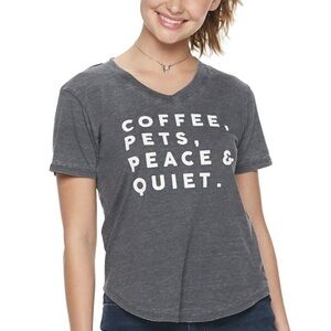 "Coffee, Pets, Peace & Quiet" Graphic Tee